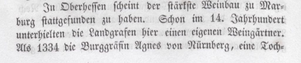 Beiträge zur Geschichte des Weinbaus in Alt-Hessen, G. Landau, S. 160 ff - Ausschnitt Marburg - in: Zeitschrift des Vereins für Hessische Geschichte und Landeskunde-Band 3, 1843 www.fuldig.hs-fulda.de © CC0 1.0 Universal