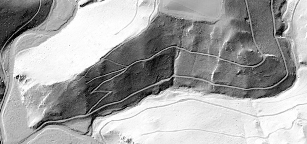 Digitales Geländemodell der Seelbacher Flur 'Hinterberg'. © 2025 GeoBasis-DE / LVermGeoRP 2025, dl-de/by-2-0 , www.lvermgeo.rlp.de