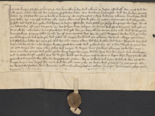 Quelle: HHStAW, Bestand 41, Nr. U 11 (Vorderseite) ©2025 Hessisches Hauptstaatsarchiv Wiesbaden. Alle Rechte vorbehalten.